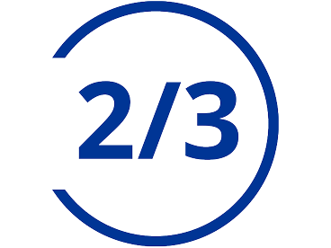 2/3 fraction inside a partially open circle