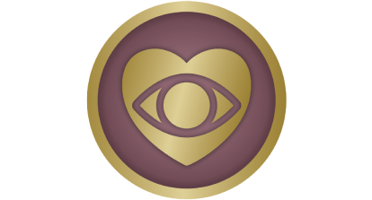 Eye in heart icon