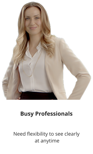 Busy Professionals Text Under a Working Woman