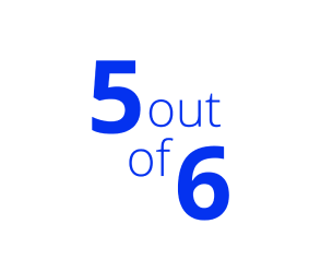 5 out of 6 icon
