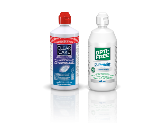 Clear Care & Opti-Free Contact Lens Solutions Bottles