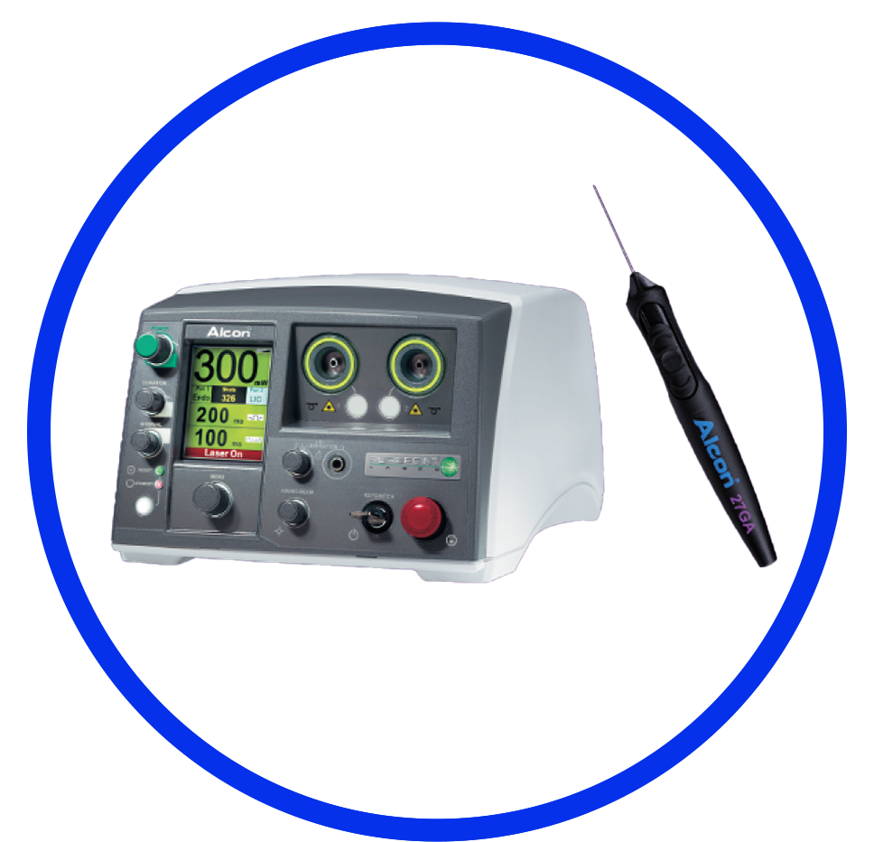 Purepoint and Vektor on white background with blue circle