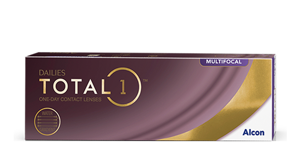 product box for Dailies Total1 Multifocal daily contact lenses by Alcon