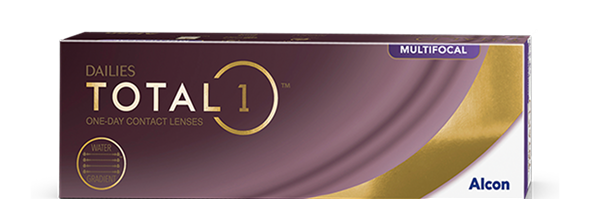 product box for Dailies Total1 Multifocal daily contact lenses by Alcon