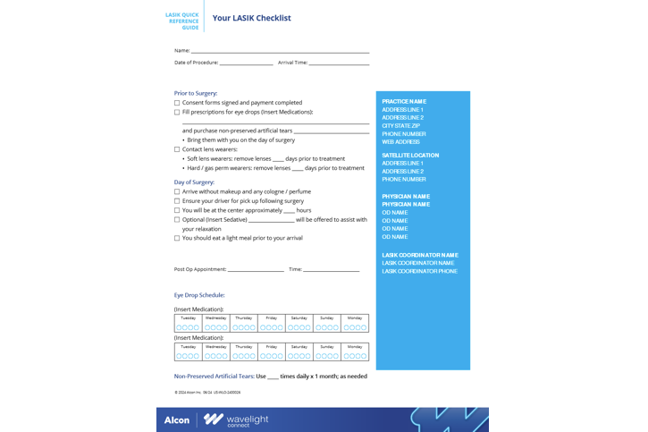 LASIK Checklist