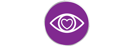 Icon of a sparkling contact lens