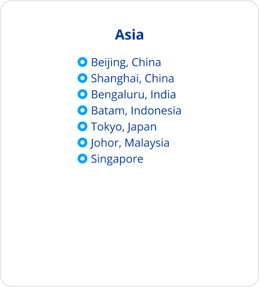 A list of Alcon's Asia Pacific locations