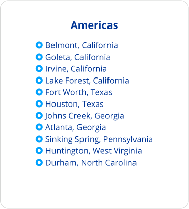 A list of Alcon's North America locations