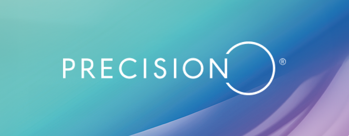 Official logo for Precision1 daily contact lenses by Alcon