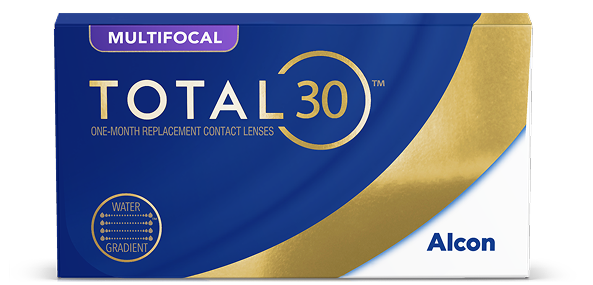 product box for Total30 Multifocal monthly color contact lenses by Alcon